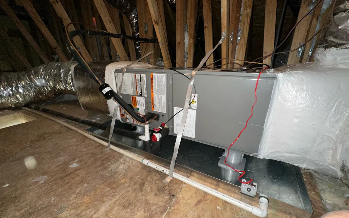 Attic AC air handler installation in Ladson, SC
